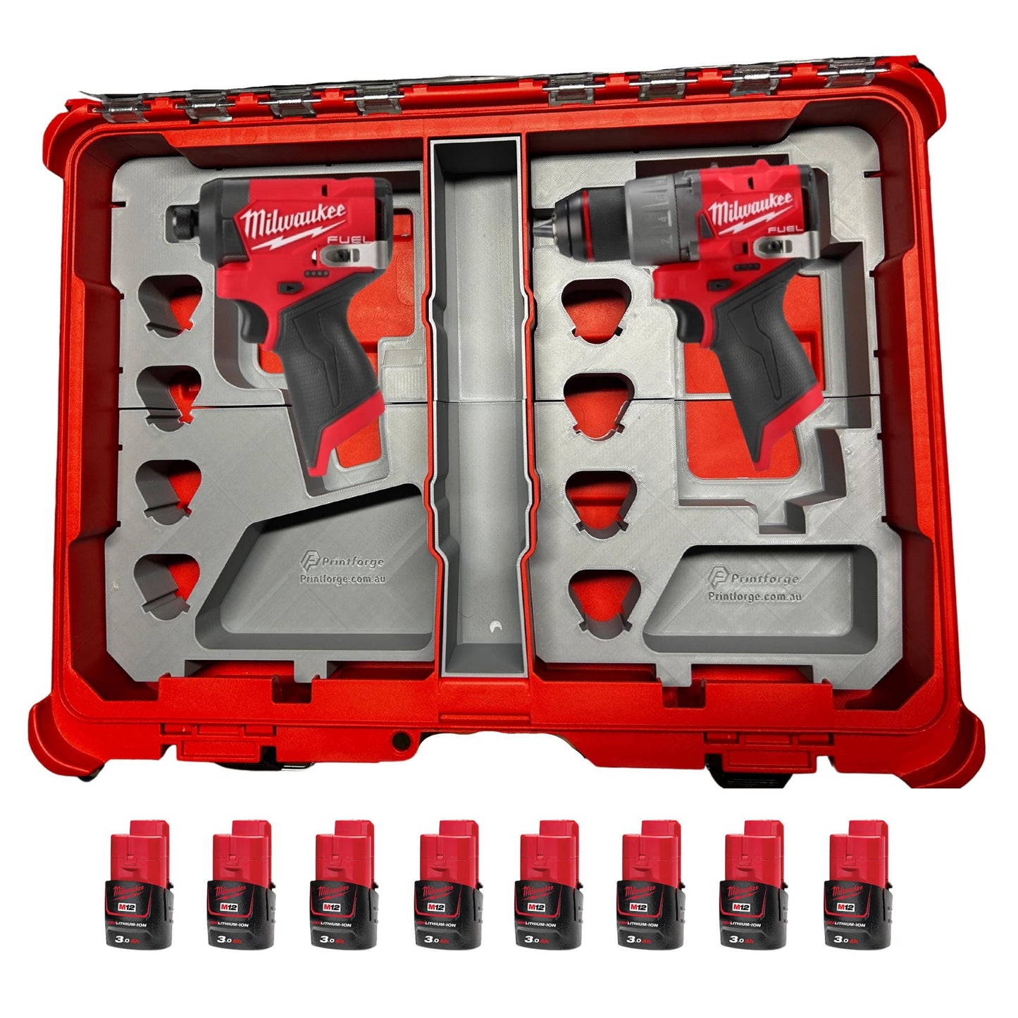 Packout Insert for M12 FUEL Drill and Impact Driver โ Fits 48228430 | 2504-20, M12FPD2 | 3453-20, M12FID2 | Dual Tool Holder Tray
