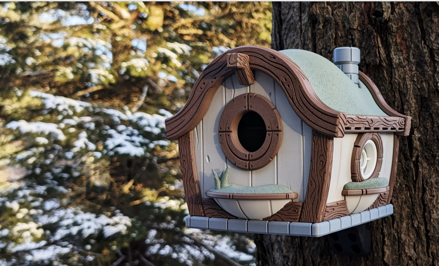 Hobbit House Birdhouse | 17×17×22cm Fantasy Garden Décor Gift