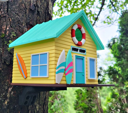 Surf Shop Birdhouse | 14x15x16cm Colorful Garden Décor Gift