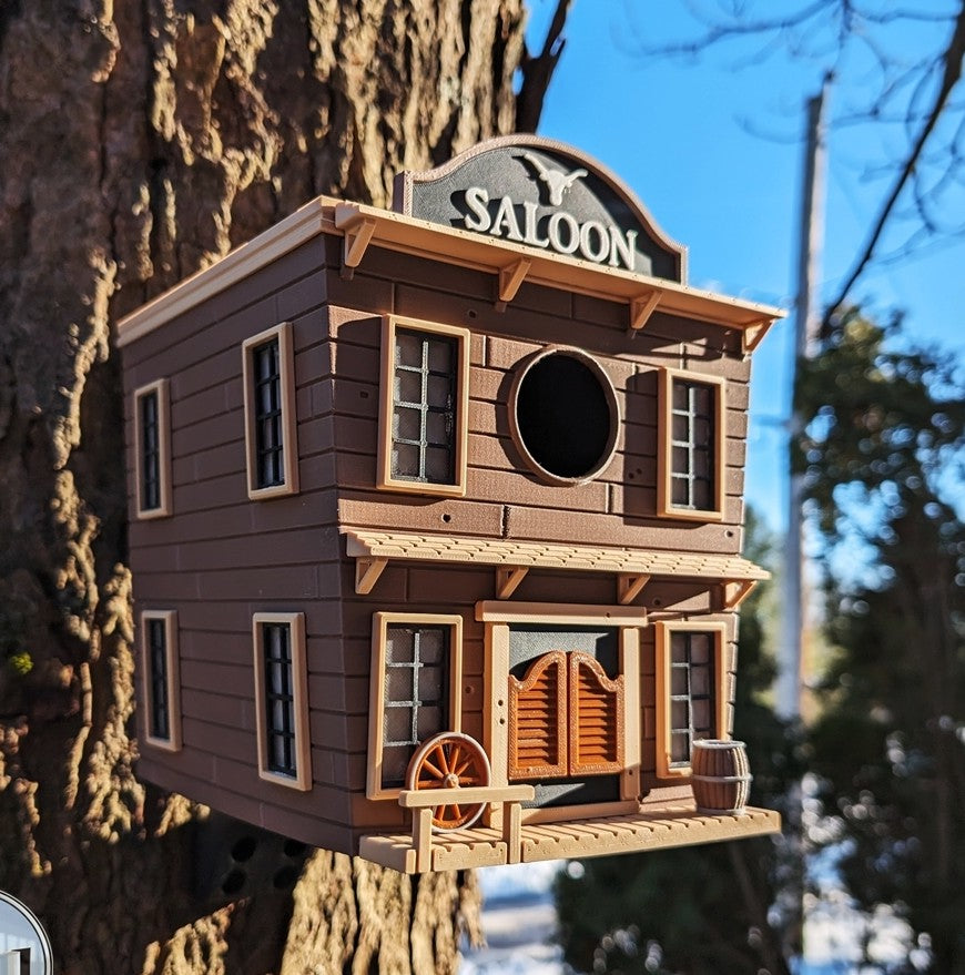 Wild West Saloon Birdhouse – Decorative Garden Bird House