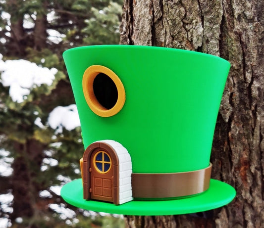 Leprechaun Hat Birdhouse | 19 x 19 x 18 cm Whimsical Garden Décor Gift
