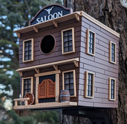 Wild West Saloon Birdhouse – Decorative Garden Bird House