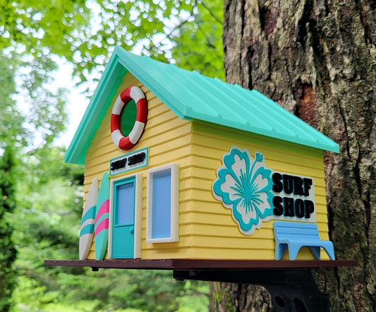 Surf Shop Birdhouse | 14x15x16cm Colorful Garden Décor Gift