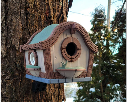 Hobbit House Birdhouse | 17×17×22cm Fantasy Garden Décor Gift