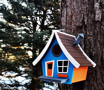 Tooned V1 Birdhouse | 17 x 14 x 21 cm Whimsical Garden Décor Gift