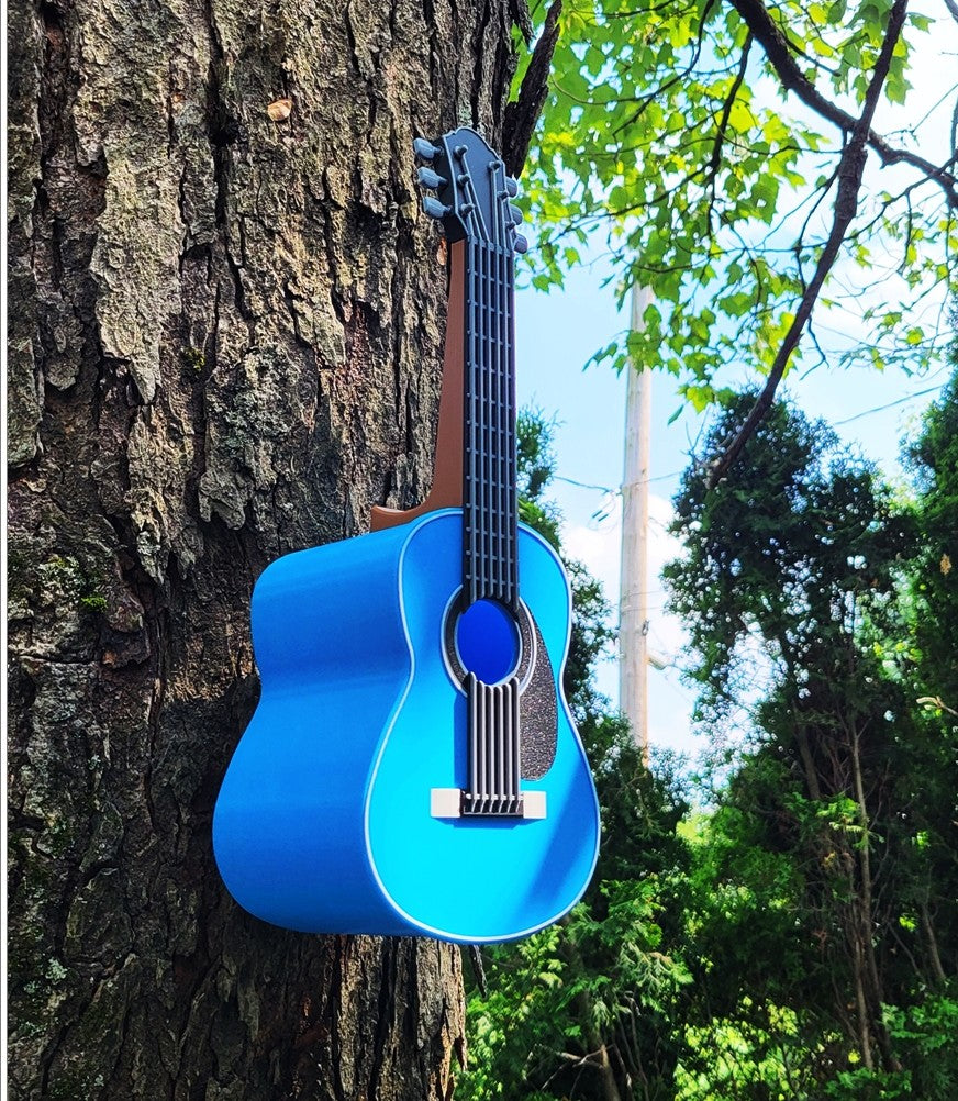 Classic Guitar Birdhouse | 13x10x25cm Music-Themed Garden Gift