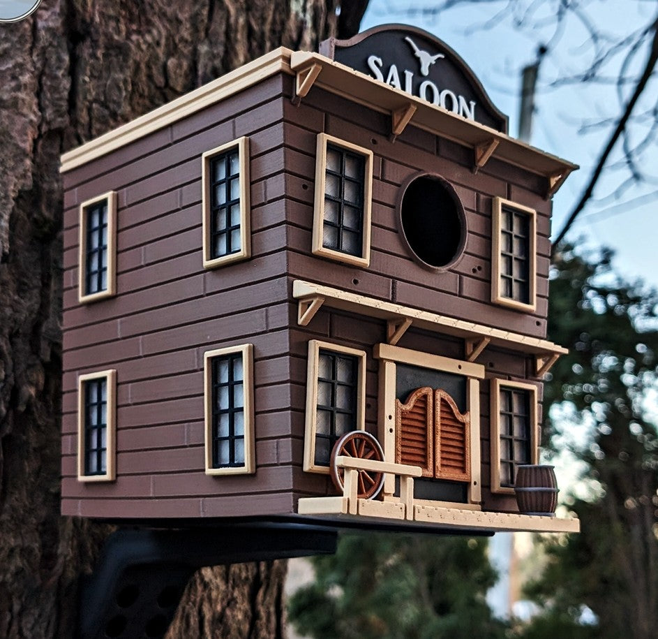 Wild West Saloon Birdhouse – Decorative Garden Bird House