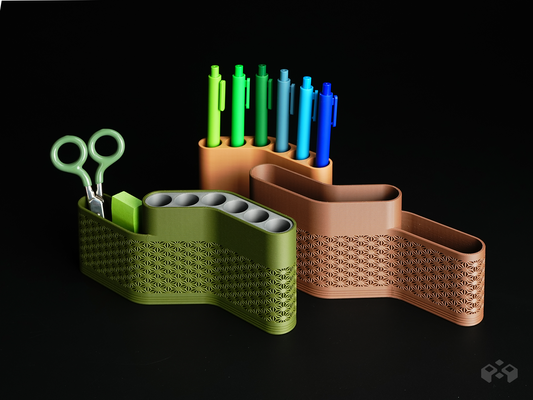 Waveform Pen Holder – Desk Organizer with Slot