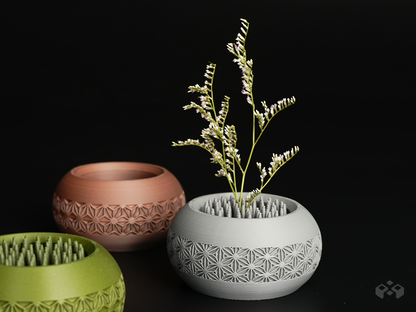 Mini Kenzan Flower Frog – Ikebana Desktop Vase