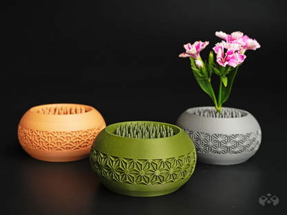 Mini Kenzan Flower Frog – Ikebana Desktop Vase