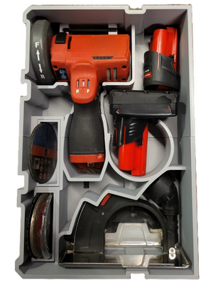 Milwaukee M12 Cutoff Tool Insert for 2522-20 & AUS/UK Models – Insert Only, displaying organized storage for the M12 Cutoff tool and accessories, enhancing tool organization and protection.