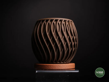 Loft Compact Planter with Integrated Drip Plate | Matte Modern Indoor Pot