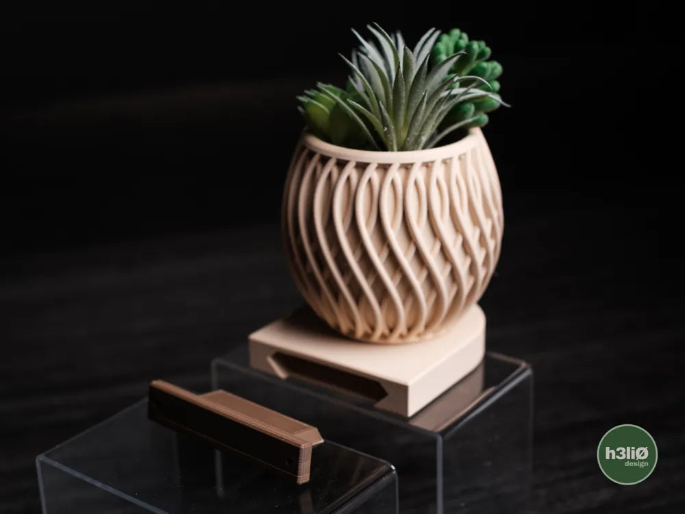 Loft Compact Planter with Integrated Drip Plate | Matte Modern Indoor Pot