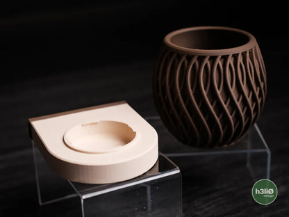 Loft Compact Planter with Integrated Drip Plate | Matte Modern Indoor Pot