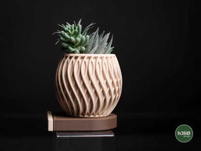 Loft Compact Planter with Integrated Drip Plate | Matte Modern Indoor Pot