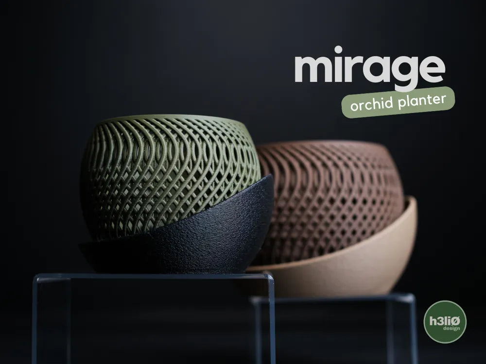 Mirage Orchid Planter with Elevated Airflow Design | Modern Wrap-Around Plate