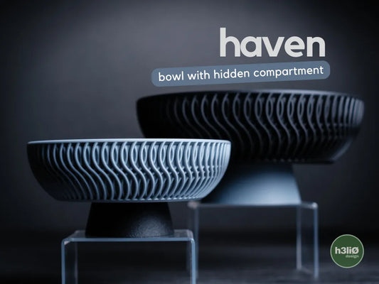 Haven Decorative Bowl with Twist-Lock Hidden Compartment | Modern Storage
