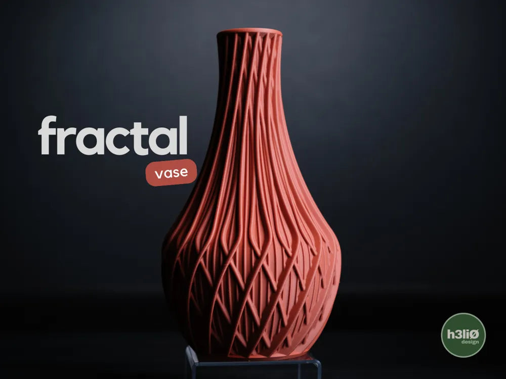 Fractal Geometric Vase with Sculpted Surface | Modern Decorative Vessel