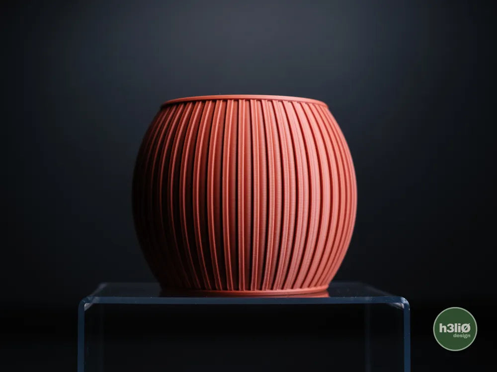 Halo Ribbed Planter | Matte Finish Indoor Plant Pot with Drip Plate