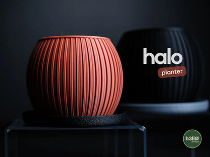 Halo Ribbed Planter | Matte Finish Indoor Plant Pot with Drip Plate