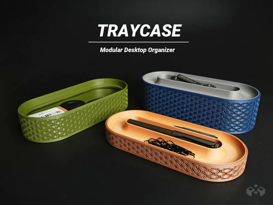 Modular Traycase Desktop Organizer – 3 Heights Set