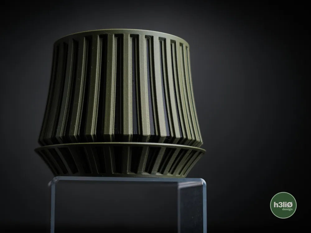 Echoic Patterned Planter with Elevated Plate | Modern Indoor Pot