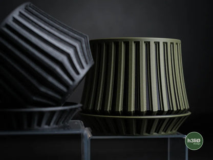 Echoic Patterned Planter with Elevated Plate | Modern Indoor Pot