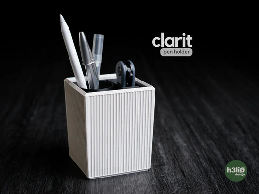 Clarit Square Pen Holder — Minimalist Desk Organiser with Optional Inserts