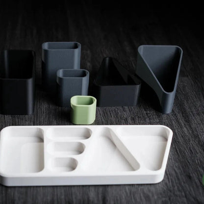 Prism Modular Desk Organiser — Minimalist Desktop Storage Tray