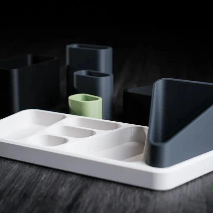 Prism Modular Desk Organiser — Minimalist Desktop Storage Tray