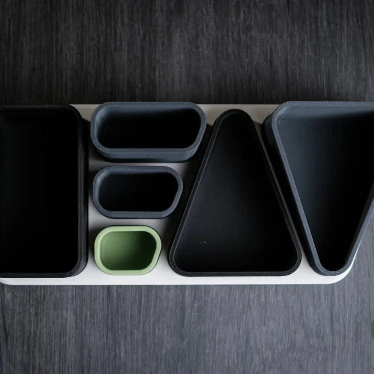 Prism Modular Desk Organiser — Minimalist Desktop Storage Tray