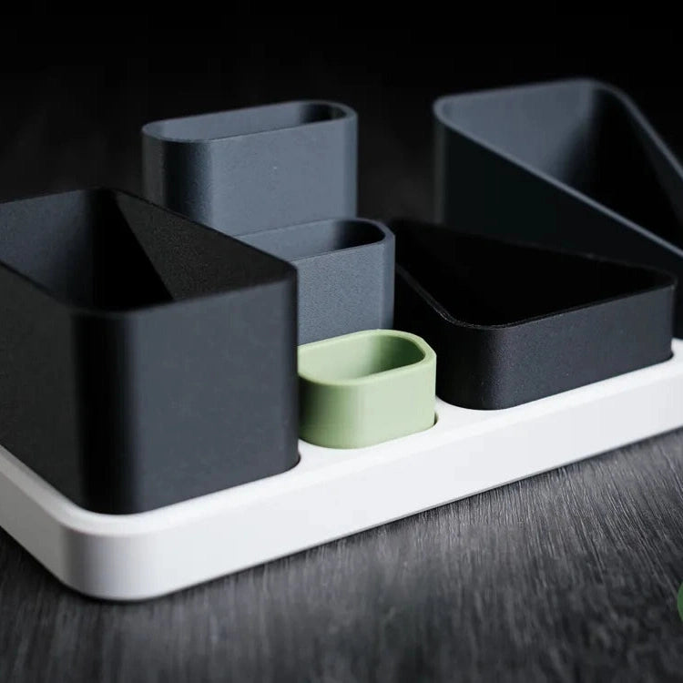 Prism Modular Desk Organiser — Minimalist Desktop Storage Tray