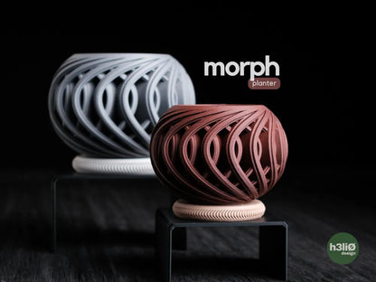 Morph Minimalist Elevated Planter — Sculptural Lattice with Drip Plate