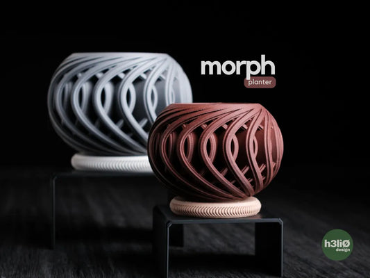 Morph Minimalist Elevated Planter — Sculptural Lattice with Drip Plate