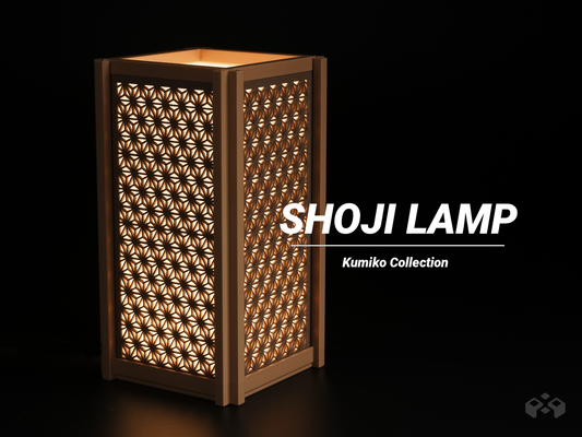 Japanese Shoji Lamp – Kumiko Tall (LED Kit Included)