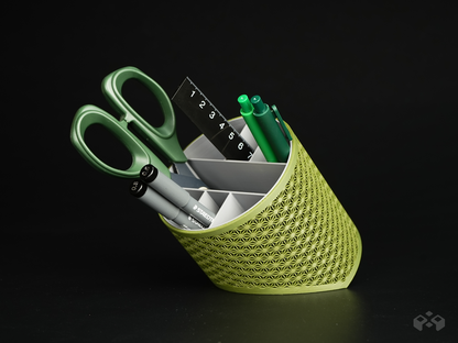 Asanoha Pen Holder – Desk Organizer | 5 Internal Layout Options