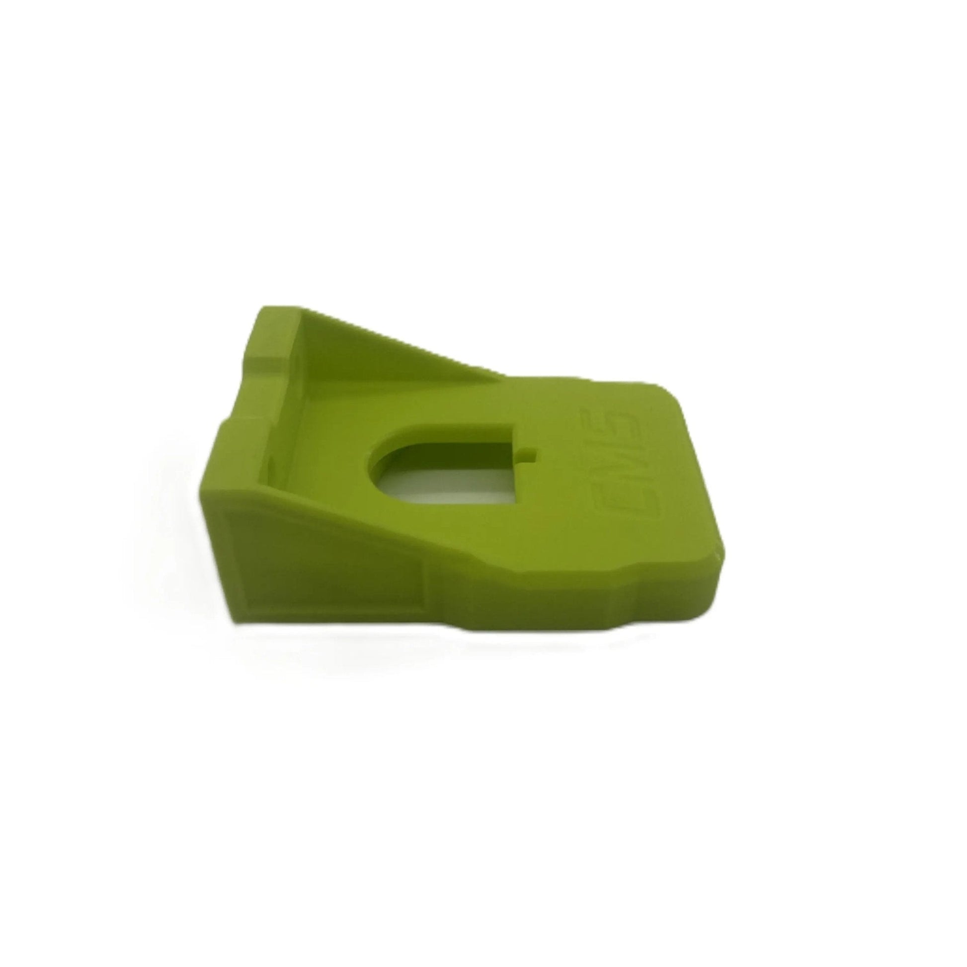 Ryobi 18V Battery Holder – Green PETG Wall Mount Organizer, designed for easy storage and access of batteries.