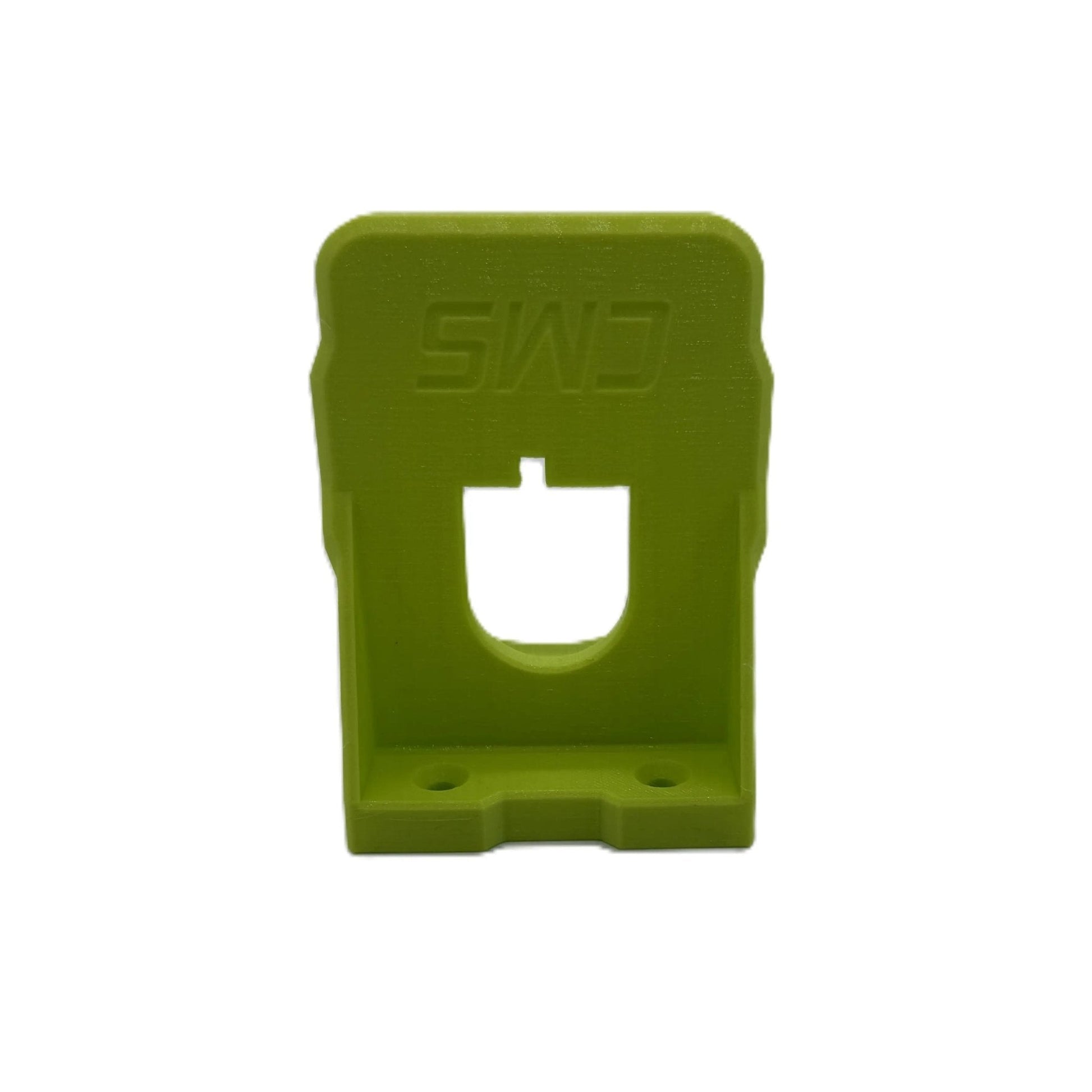 Ryobi 18V Battery Holder – Front view of the Green PETG Wall Mount Organizer for efficient battery storage.
