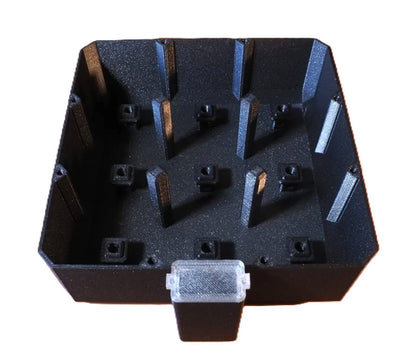 3x3 Self-Watering Seedling Starter Kit - Black Modular Base with Holes for Seedling Growth.