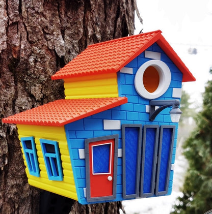 Tooned V2 Birdhouse | 16 x 12 x 21 cm Whimsical Garden Décor Gift
