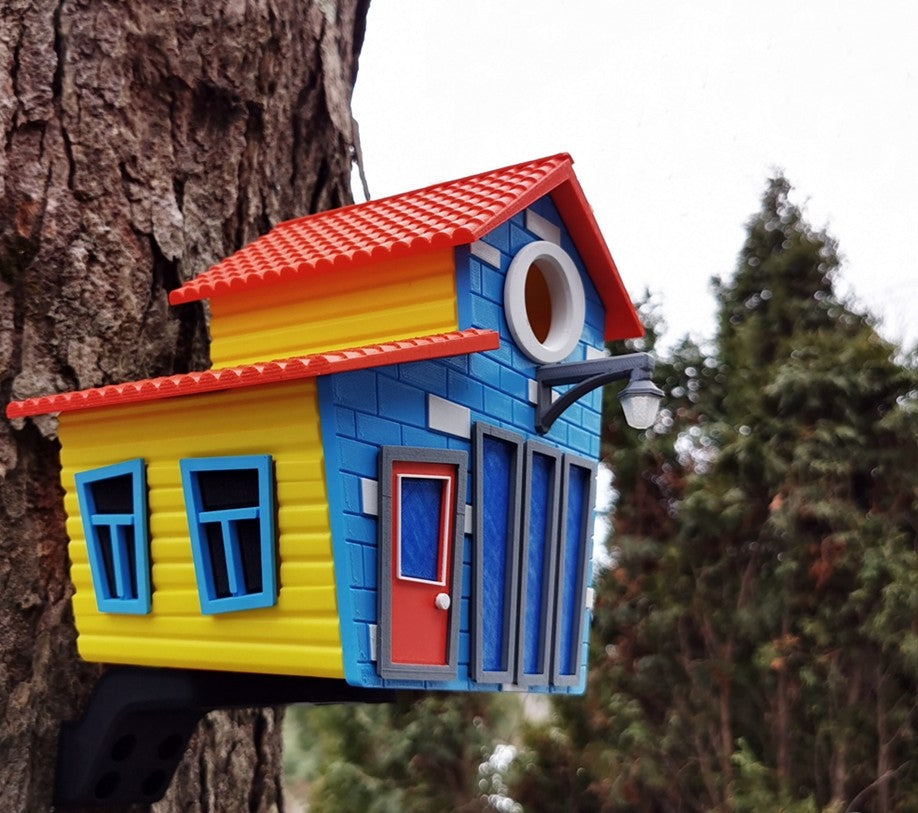 Tooned V2 Birdhouse | 16 x 12 x 21 cm Whimsical Garden Décor Gift