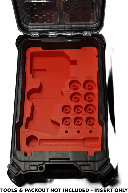 Milwaukee M12 Fuel 1/2" Impact Wrench Insert for Packout – Insert Only, displaying the insert layout without tools, designed for optimal organization.