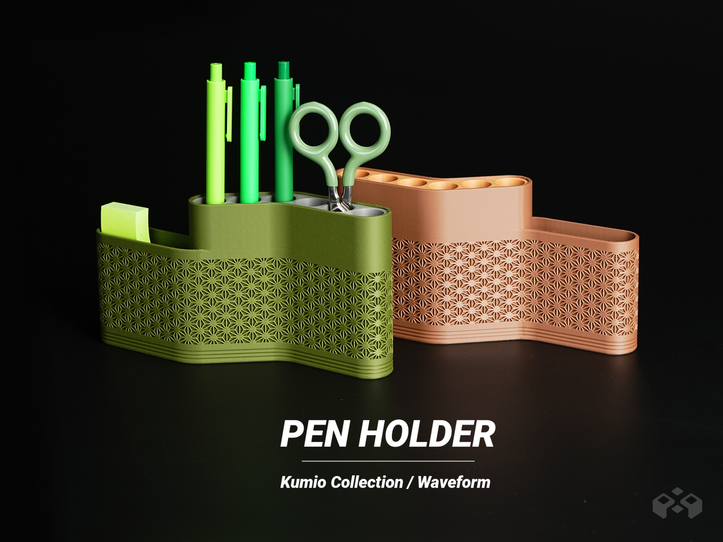 Waveform Pen Holder – Desk Organizer with Slot