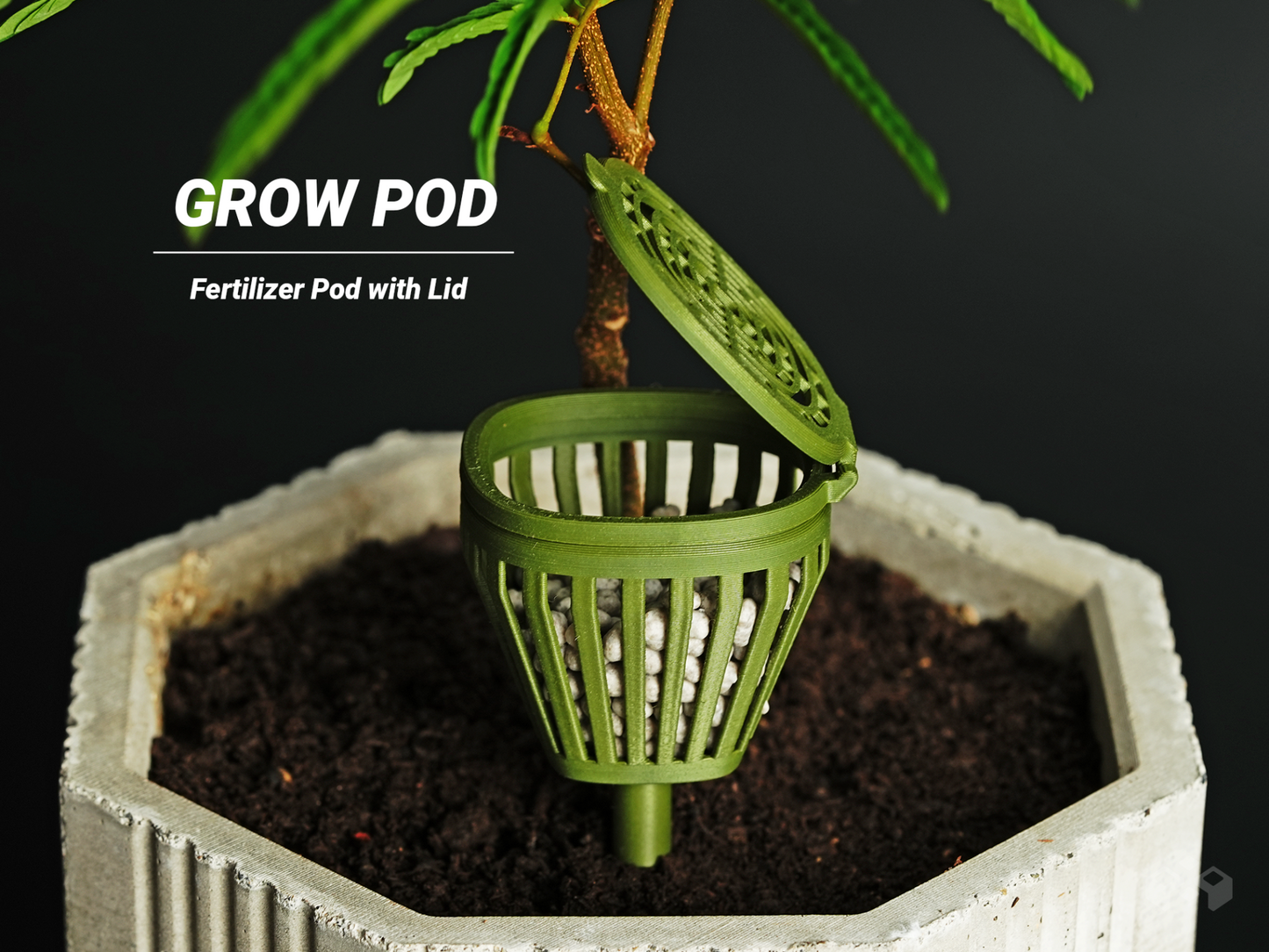 Internal Fertilizer Basket with Lid - Essential Planter Add-On for Indoor & Outdoor Plants