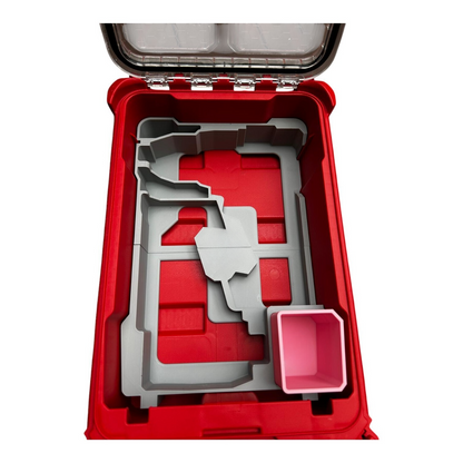 Packout Insert to Suit M18 Fuel or Brushless Drill & Impact – Compatible with Milwaukee Packout Toolbox 48-22-8435. An image displaying the empty interior of the Packout toolbox insert designed to hold M18 tools.