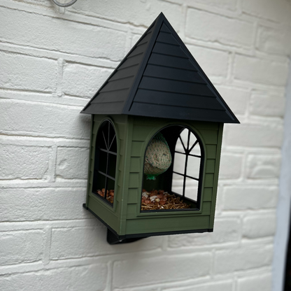 Classic Bird Feeder House with Mounting Bracket (PETG Outdoor-Safe)