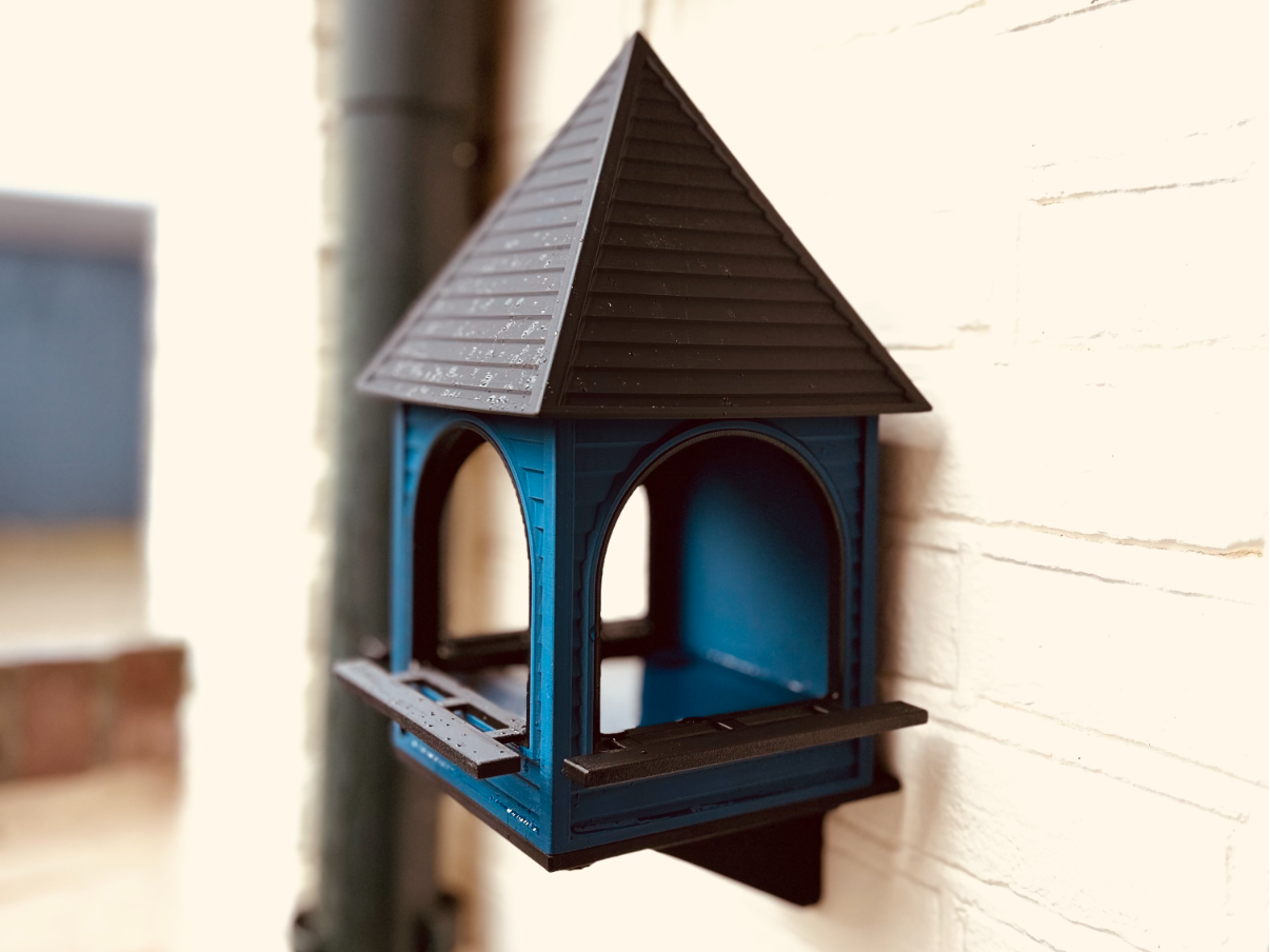 Classic Square Bird Bath & Water Bowl – Weatherproof PETG (Approx. 10" x 10" x 13") – Australian Made