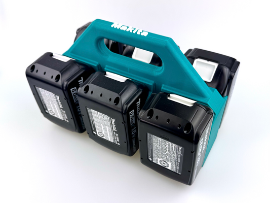Battery Caddy to Suit Makita 18V Batteries – 6-Slot Workshop Organizer