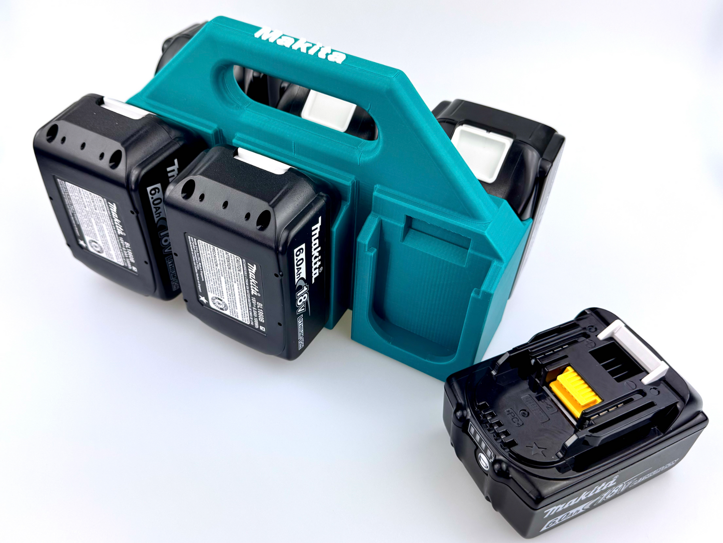 Battery Caddy to Suit Makita 18V Batteries – 6-Slot Workshop Organizer