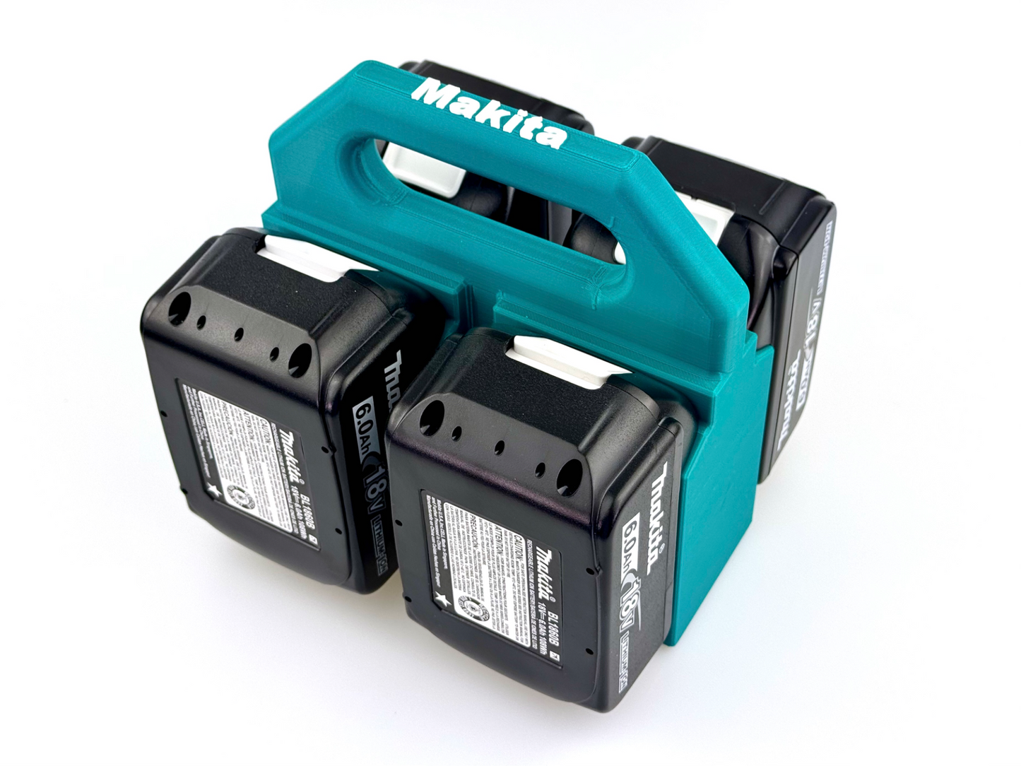 Battery Caddy to Suit Makita 18V Batteries – 4-Slot Workshop Organizer